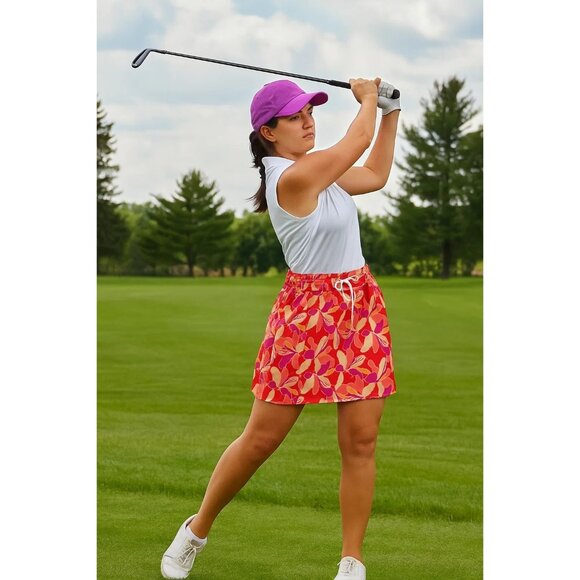 Stella Parker Sport Pull-On Skort Size XL Lily Tropical UPF 50+ - Picture 1 of 6